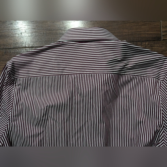 Robert Graham Luther Dress Shirt Men XL Burgundy Stripe Button Long Sleeve NWT - Picture 14 of 16